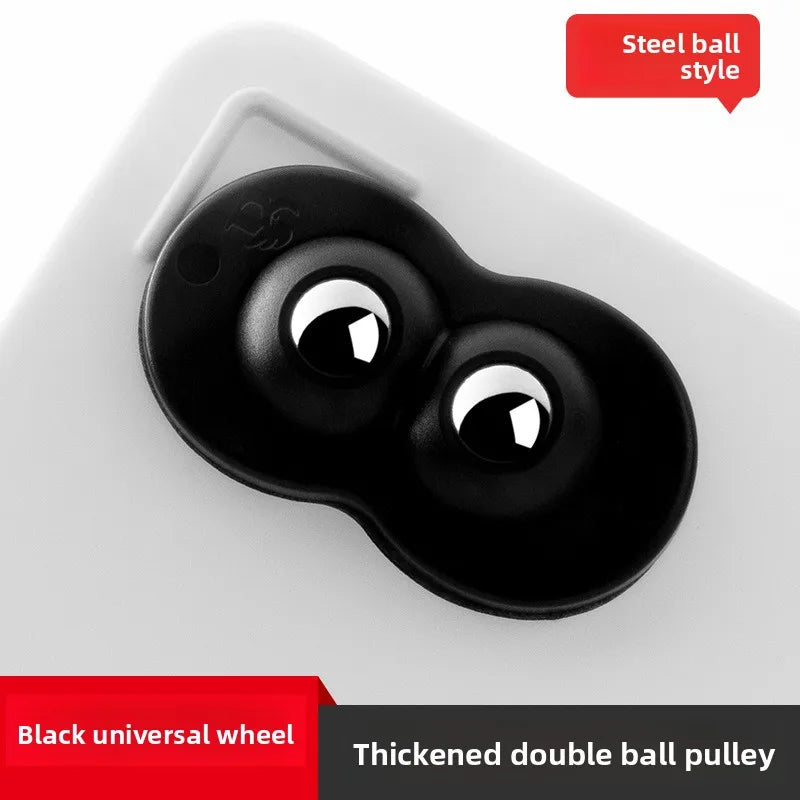 Wheels For Furniture Stainless Steel Roller Self Adhesive Caster Home 360 Degree Load Bearing Swivel Universal Wheel Oasis Select Steel ball black