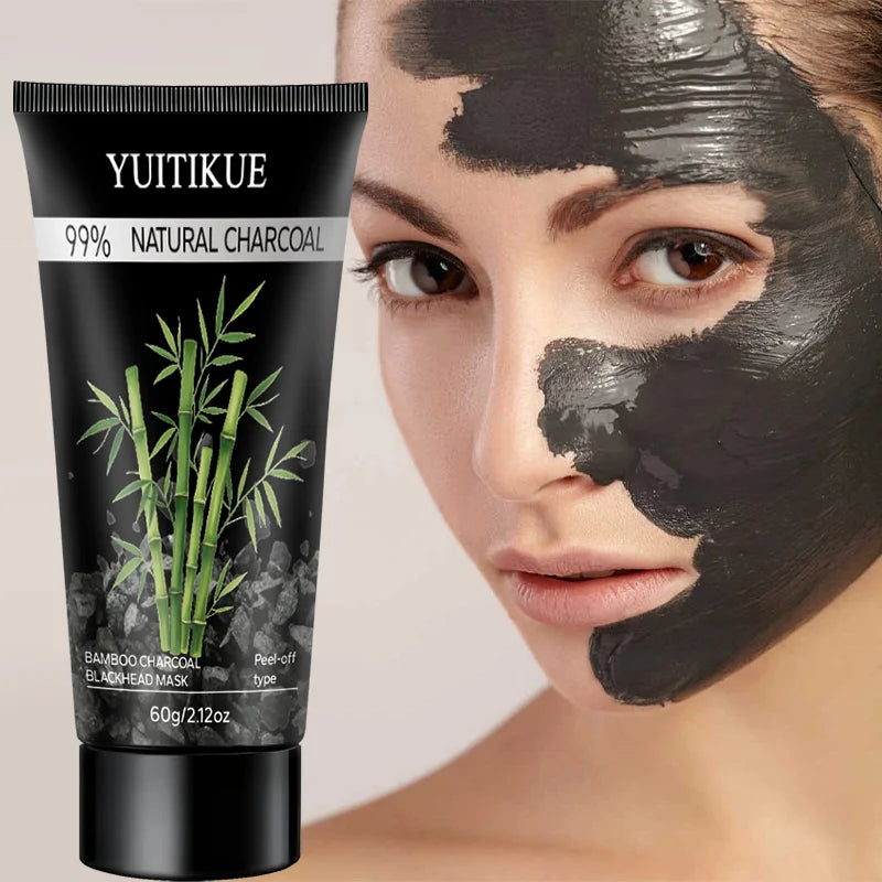 YUITIKUE Bamboo Charcoal Peel-Off Mask – Blackhead Removal 60g