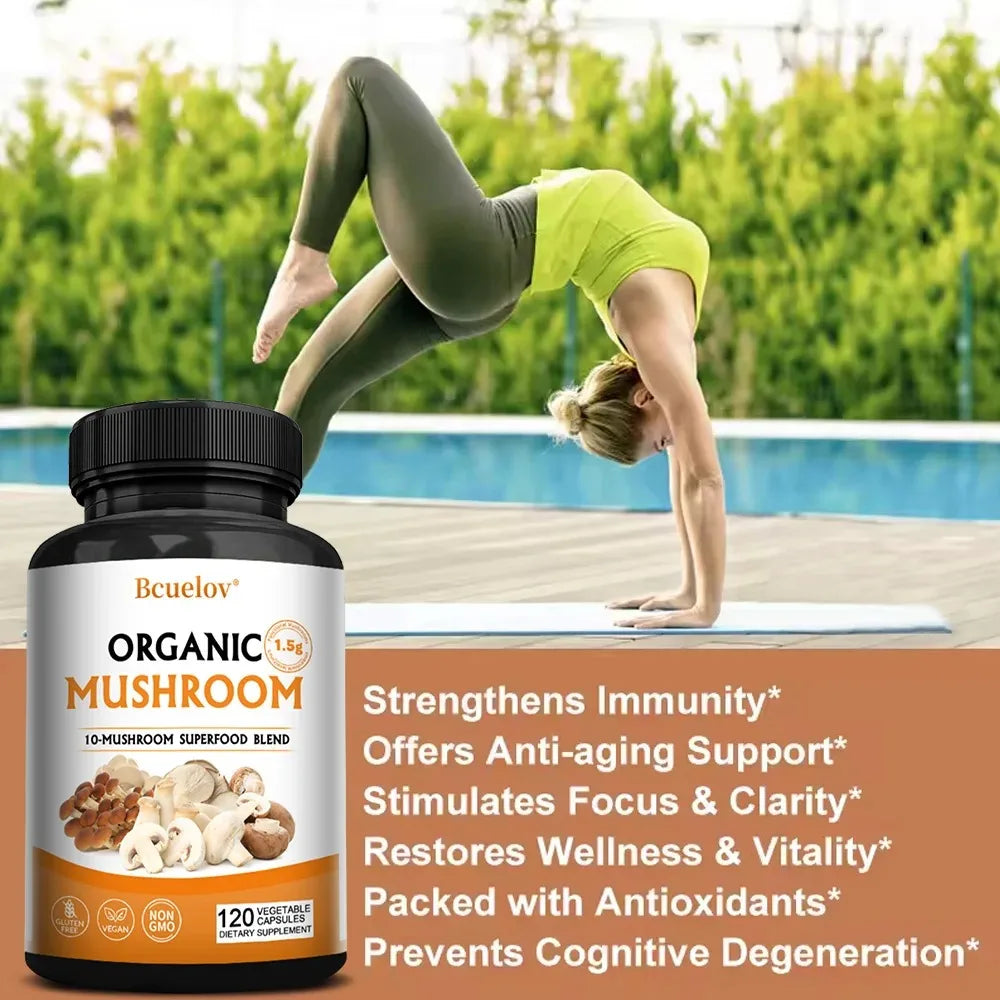 Mushroom Complex Capsules – Focus, Immunity & Memory Support