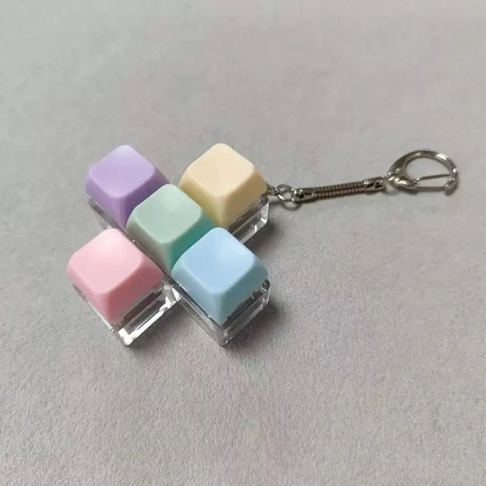 Fidget Keyboard Key Toy – Stress Relief Clicker Keychain Fidget Stress Toy Oasis Select