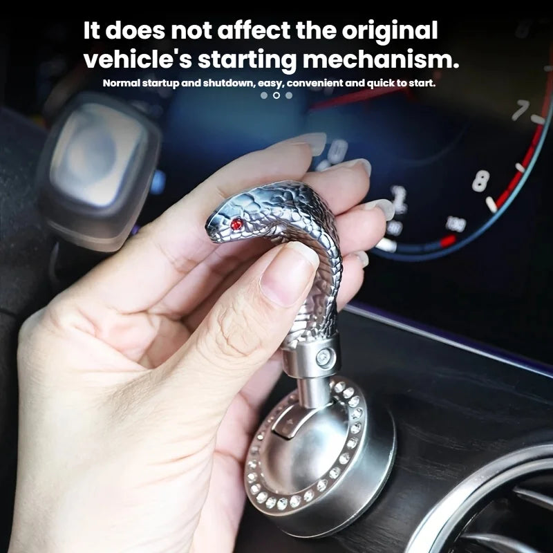 Metal Snake Car Push Start Button Cover | Alloy Joystick Decor