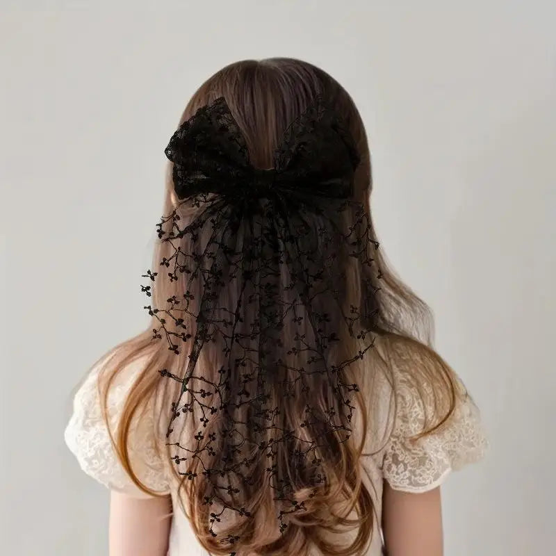 Girls Lace Swallowtail Bow Hair Clip – Princess Hairpin Gift Girls Hair Clip Oasis Select A7