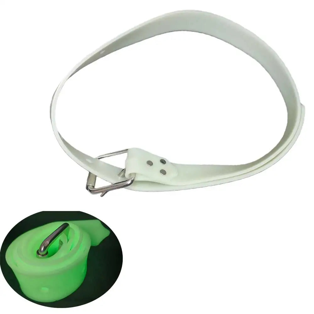 130cm Scuba Adjustable Silicone Weight Belt Freediving Spearfishing Night Diving Glow in the Dark Lead Belt Oasis Select green
