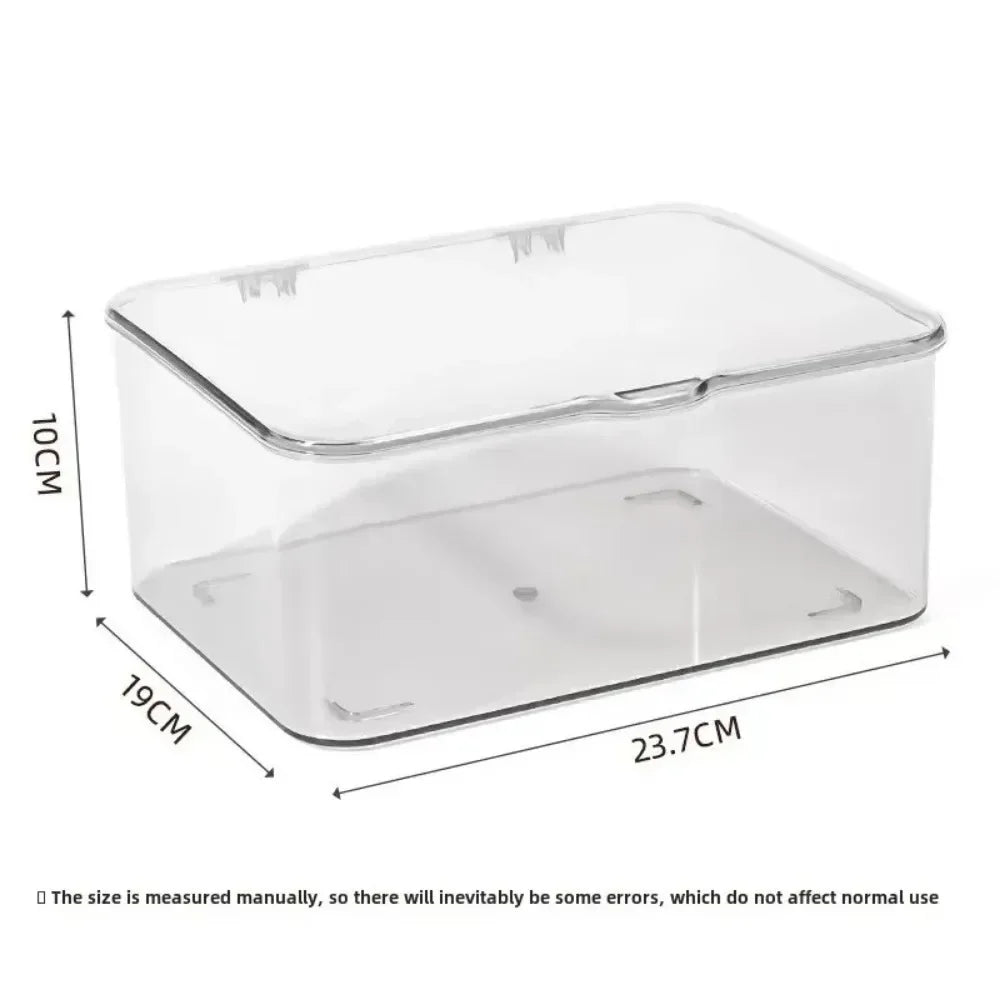 Acrylic Clear Clamshell Storage Organizer Box Multi-Purpose Stationery Essentials for Home Office Oasis Select Clear