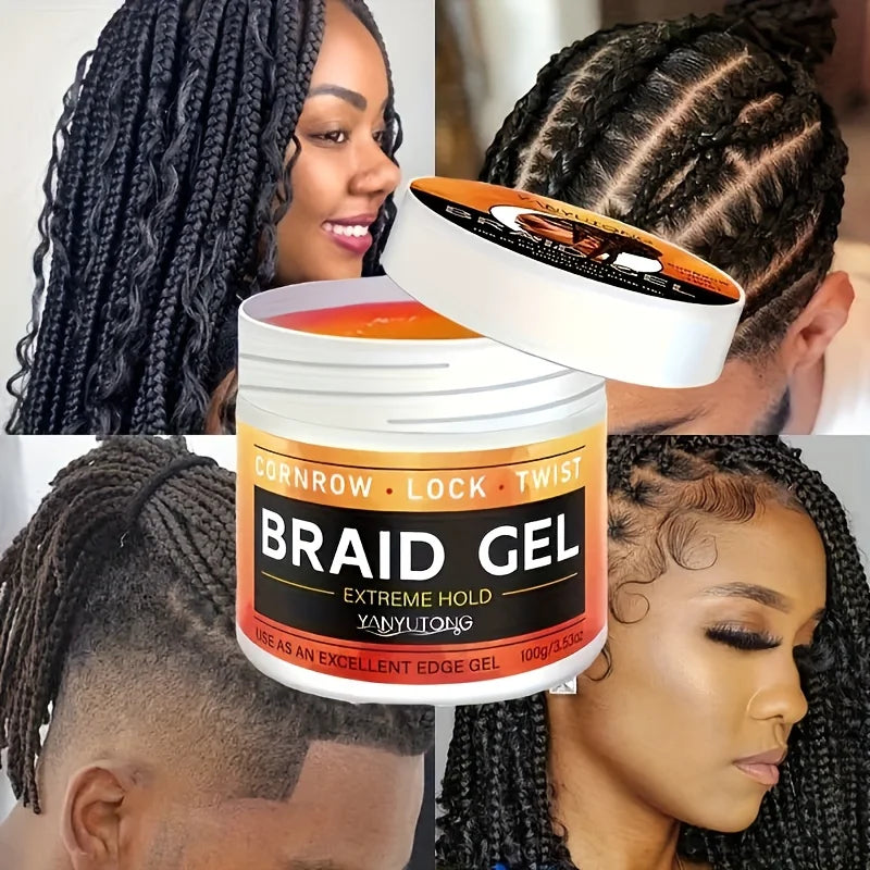 Styling Braiding Gel Wax Carbomer Long Lasting Strong Hold Pomade Anti-Frizz Smooth Hair Finishing Shaping Hair Edge Control Oasis Select 1 pcs