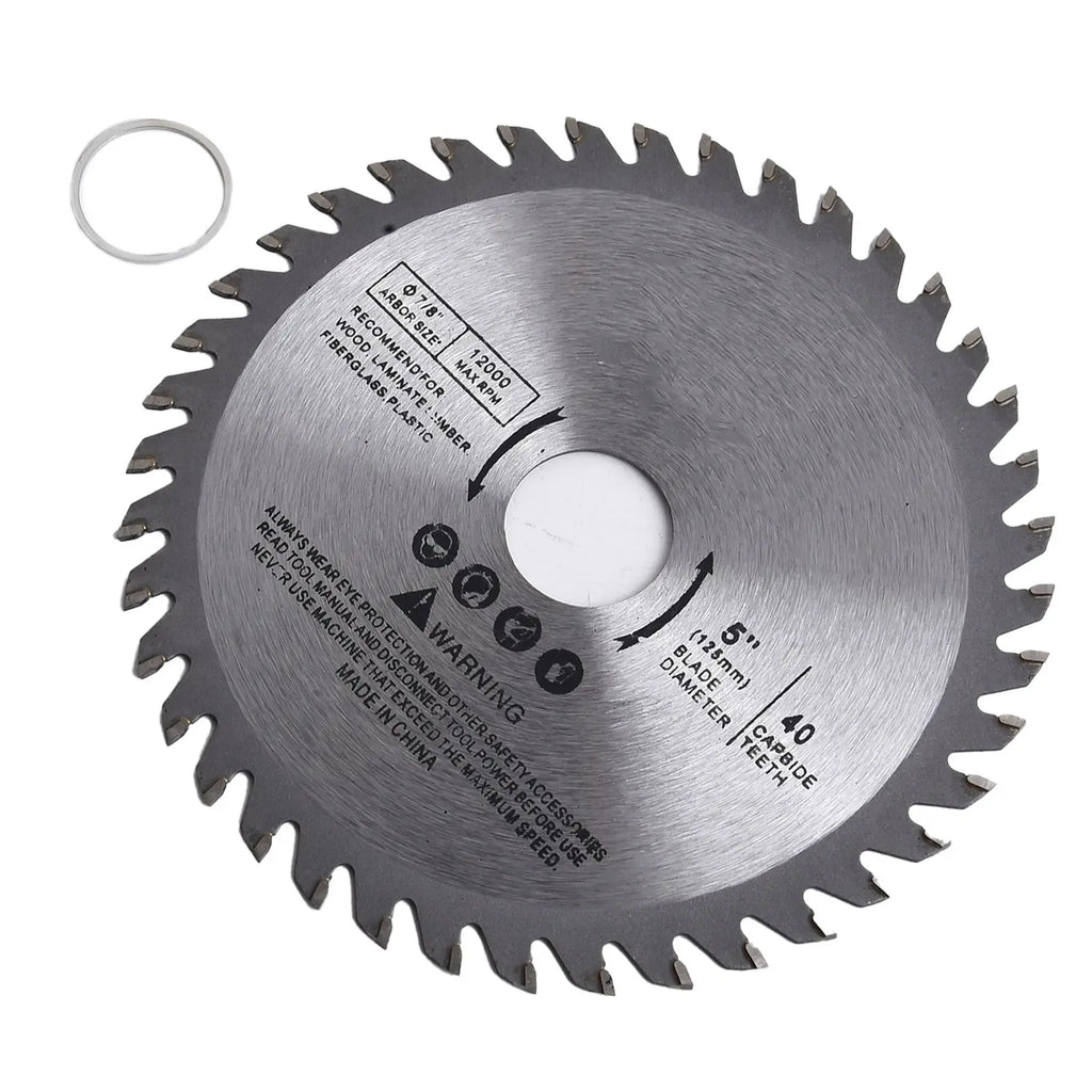 5In Cutting Disc Circular Saw Blade For Wood Carbide Tipped Cutting Tools 1" Bore 40 Teeth Max RPM 5,500 Oasis Select Default Title