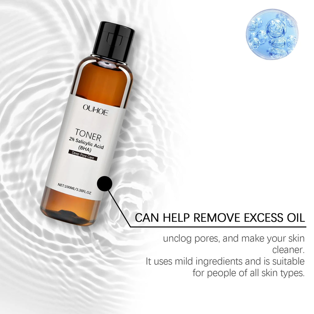 2% Salicylic Acid Toner for Pores Shrinking Oil Control Remove Pimple Exfoliating Anti Acne Moisturizing Brighten Facial Toner Oasis Select
