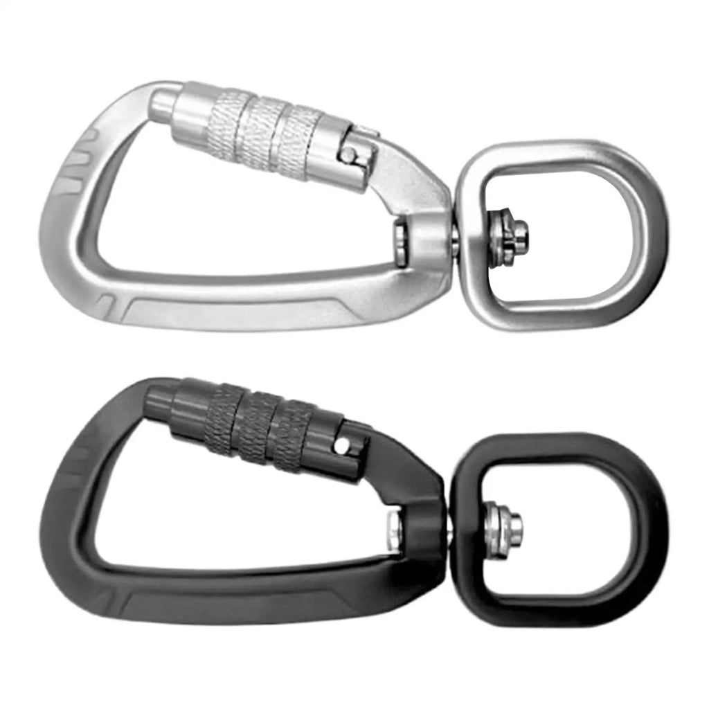 Aluminum Alloy Carabiner D-Ring Key Chain Clip Camping Keyring Hook Outdoor Travel Climbing Camping Backpacking Fishing Oasis Select