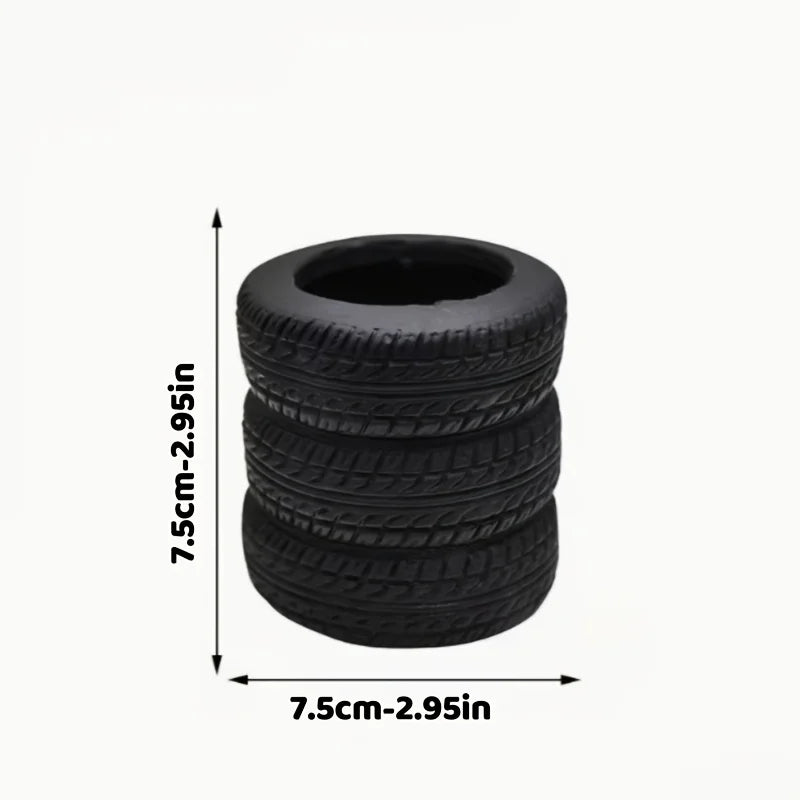 Creative Tire-Shaped Pencil Holder—A Must-Have for Car Enthusiasts—A Fun and Unique Desktop Storage Container Oasis Select black