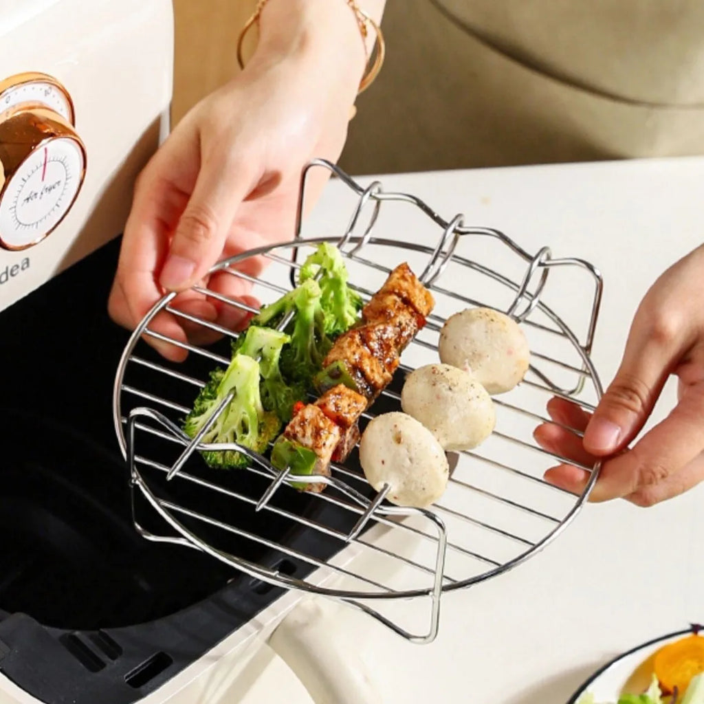 Stainless Steel Air Fryer Steamer Rack – Oven & BBQ Cooking Grid Steamer Cooking Rack Oasis Select