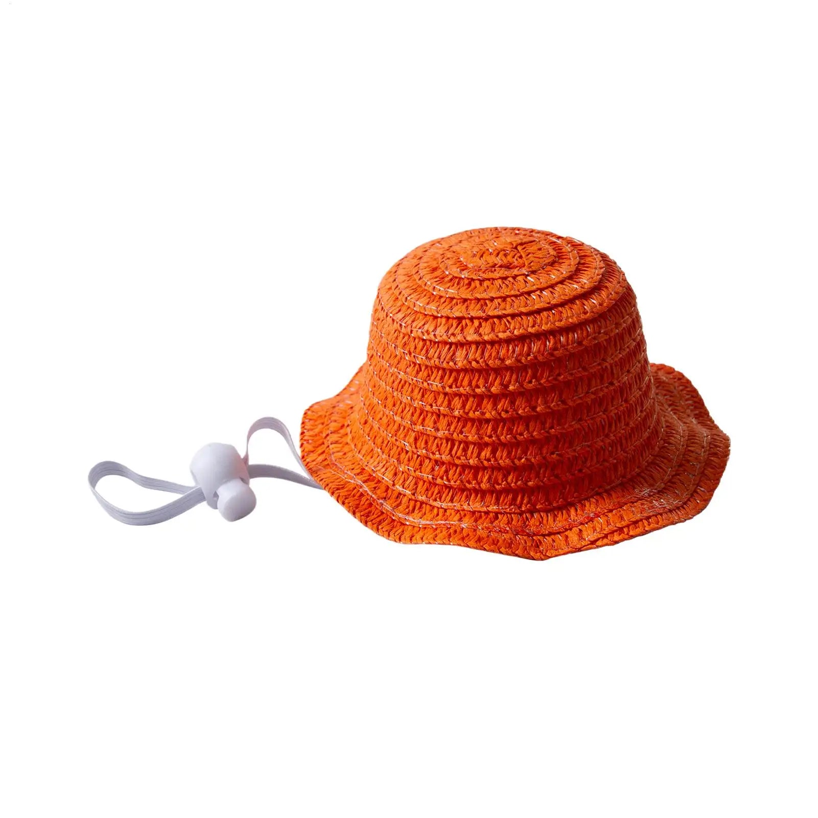 Mini Pet Dogs Straw Hat Lightweight Straw Breathable Cat Sun Hat Beach Straw Caps Hats Dogs Hawaii Style Hat Pet Supplies