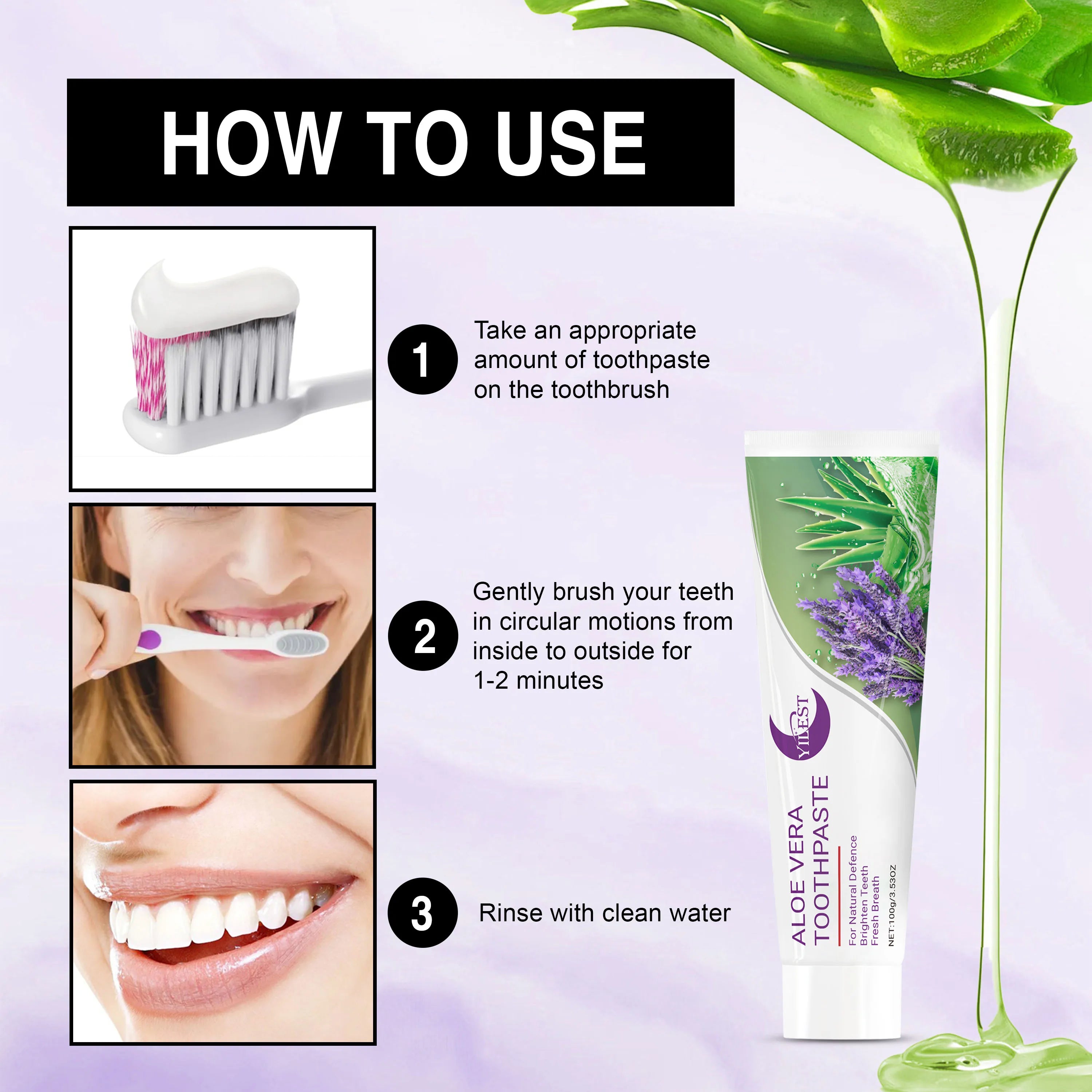 Aloe Vera & Lavender Natural Whitening Toothpaste 100g