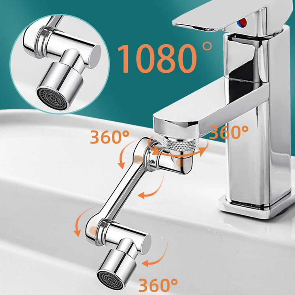 360° Rotating Faucet Extender - Multi-Functional, Foldable & Portable Spray Head for Bathroom & Kitchen Sinks Filtro De Agua Oasis Select