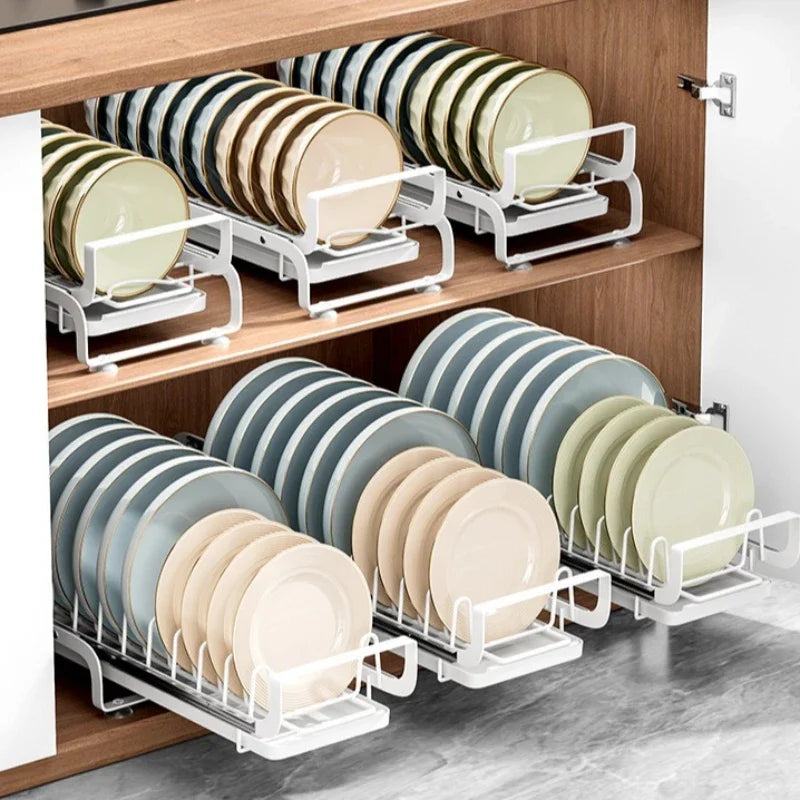 Kitchen Dish Drain Rack Pull-out Dish Storage Rack in Cabinet Narrow Drying Dish and Chopsticks Drying Dish Rack Oasis Select