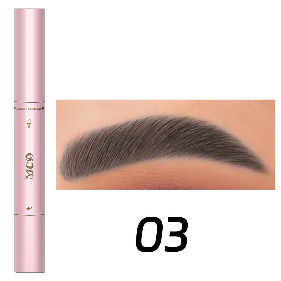 MCD 2-in-1 Waterproof Eyebrow Pencil & Brush Set – 3 Shades