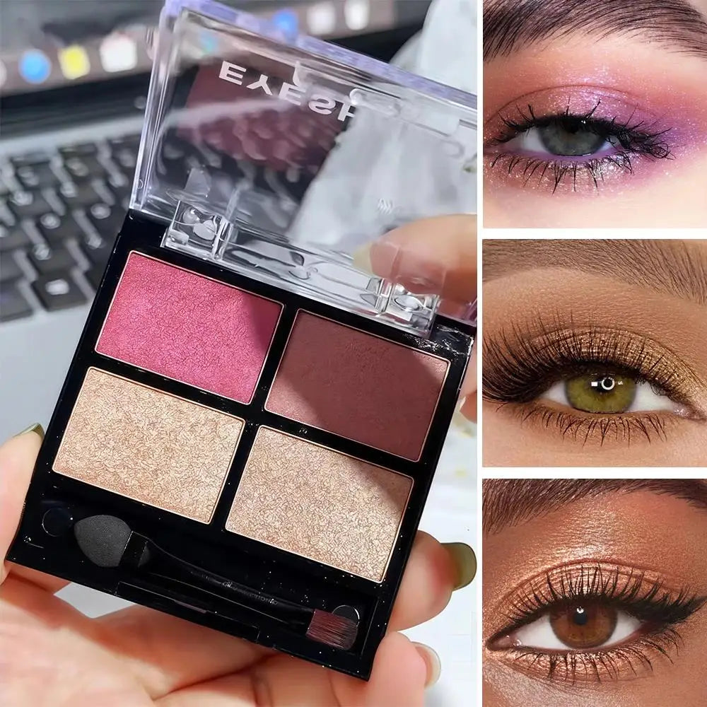 Fit Colors 4-Shade Pearlescent Matte Eyeshadow Palette | Shimmer