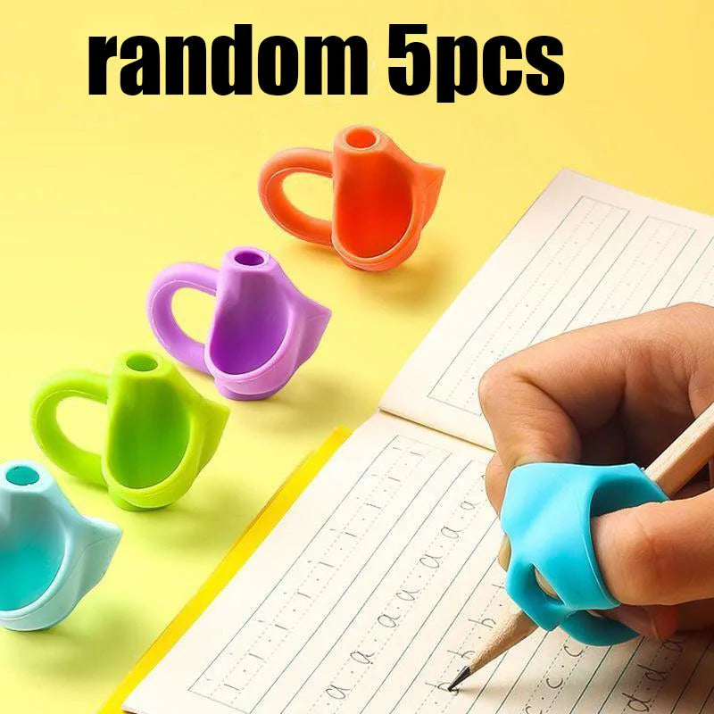 5/30pcs Kids Pen Grip Posture Corrector Silicone Pencil Holder For Children Ergonomic Writing Aid Tool For Handwriting Practice Oasis Select 5pcs