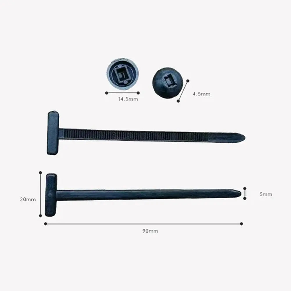 20-120pcs Nylon Cable Ties Buckle — Heavy Duty Zip Tie with Pin and Button Design, Plastic Cable Tie Tool Fastener for Car Body Oasis Select