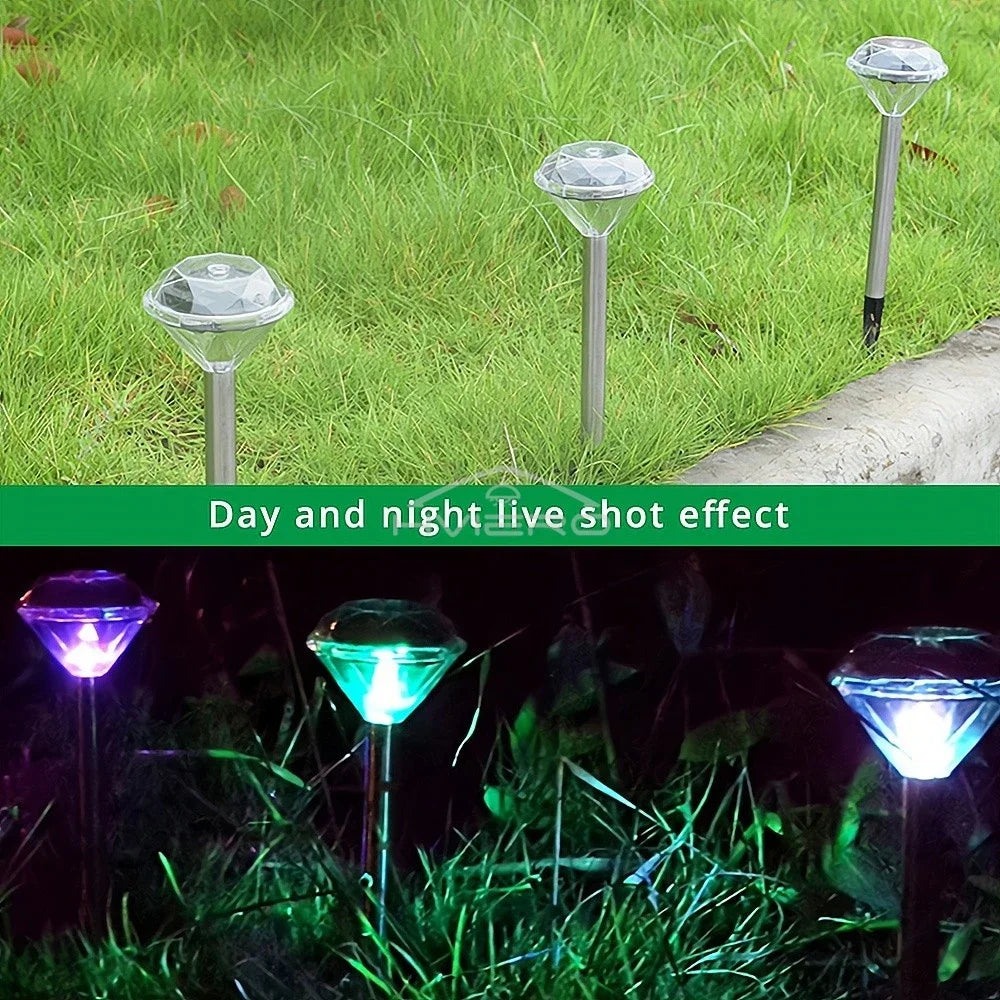 Solar Diamond LED Garden Lawn Light | IP65 Waterproof Outdoor