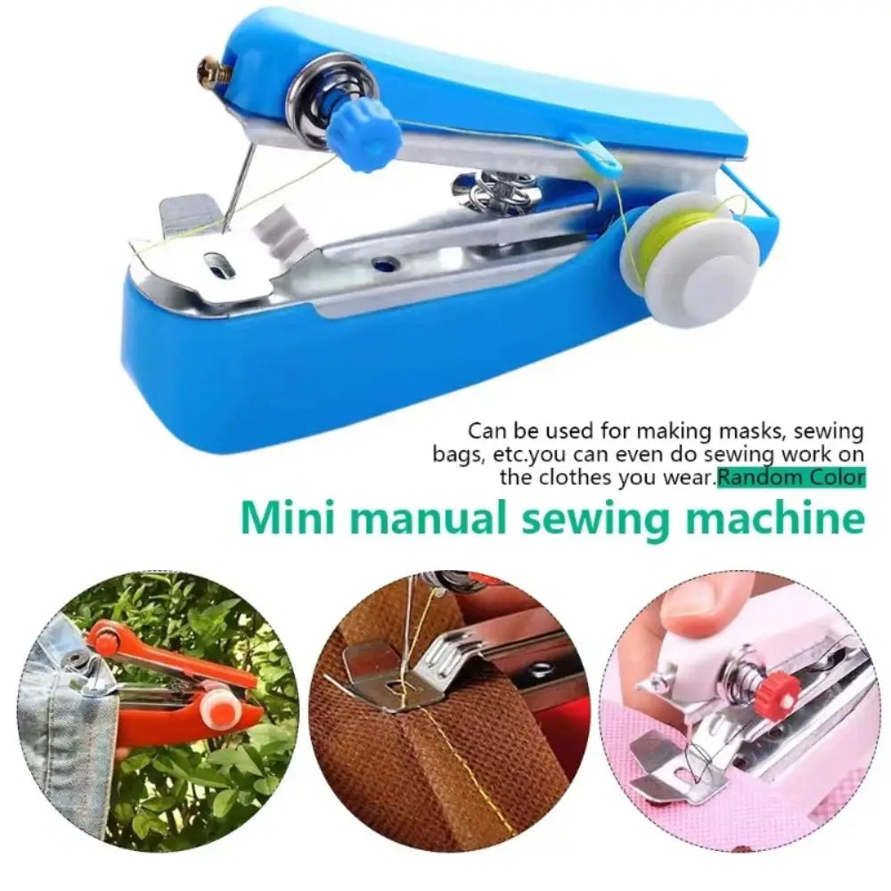 Mini Household Handheld Sewing Machine Pocket Outdoor Portable Sewing Machine Travel Small Sewing Machine for Outdoor Activities Oasis Select