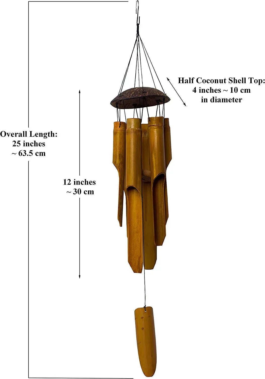Bamboo Wind Chimes – Outdoor Garden Patio Wall Hanging Decor