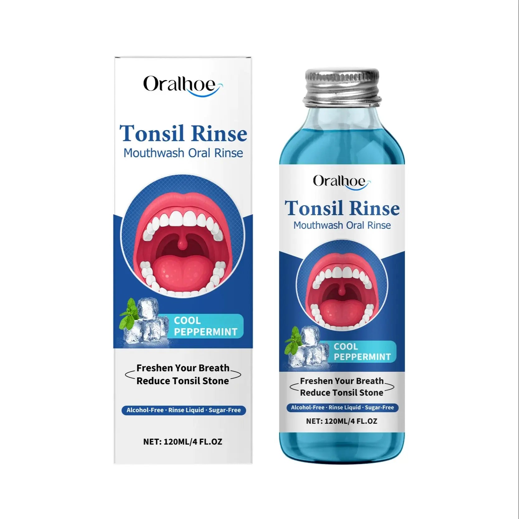 Oralhoe Peppermint Mouthwash – Fresh Breath & Oral Care 120ml
