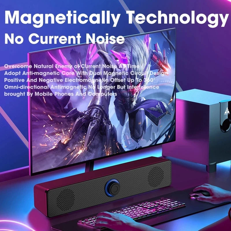 AyeBeau Bluetooth 5.3 Soundbar Speaker for PC, TV & Laptop