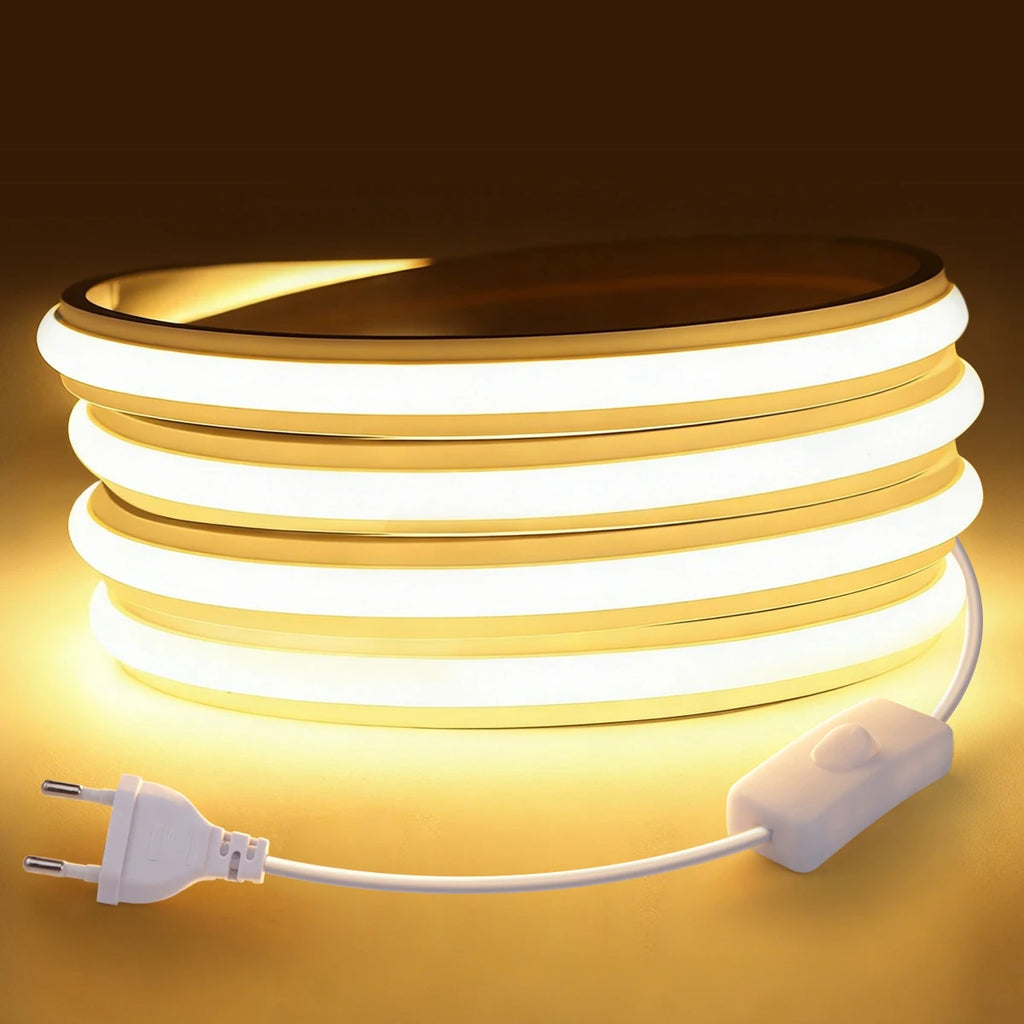 LED Dressing Mirror Backlight Lamp With 220V Swtich EU Plug 280LEDs/m 1-20m High Brightness Light Strip for Livingroom Wardrobe Oasis Select