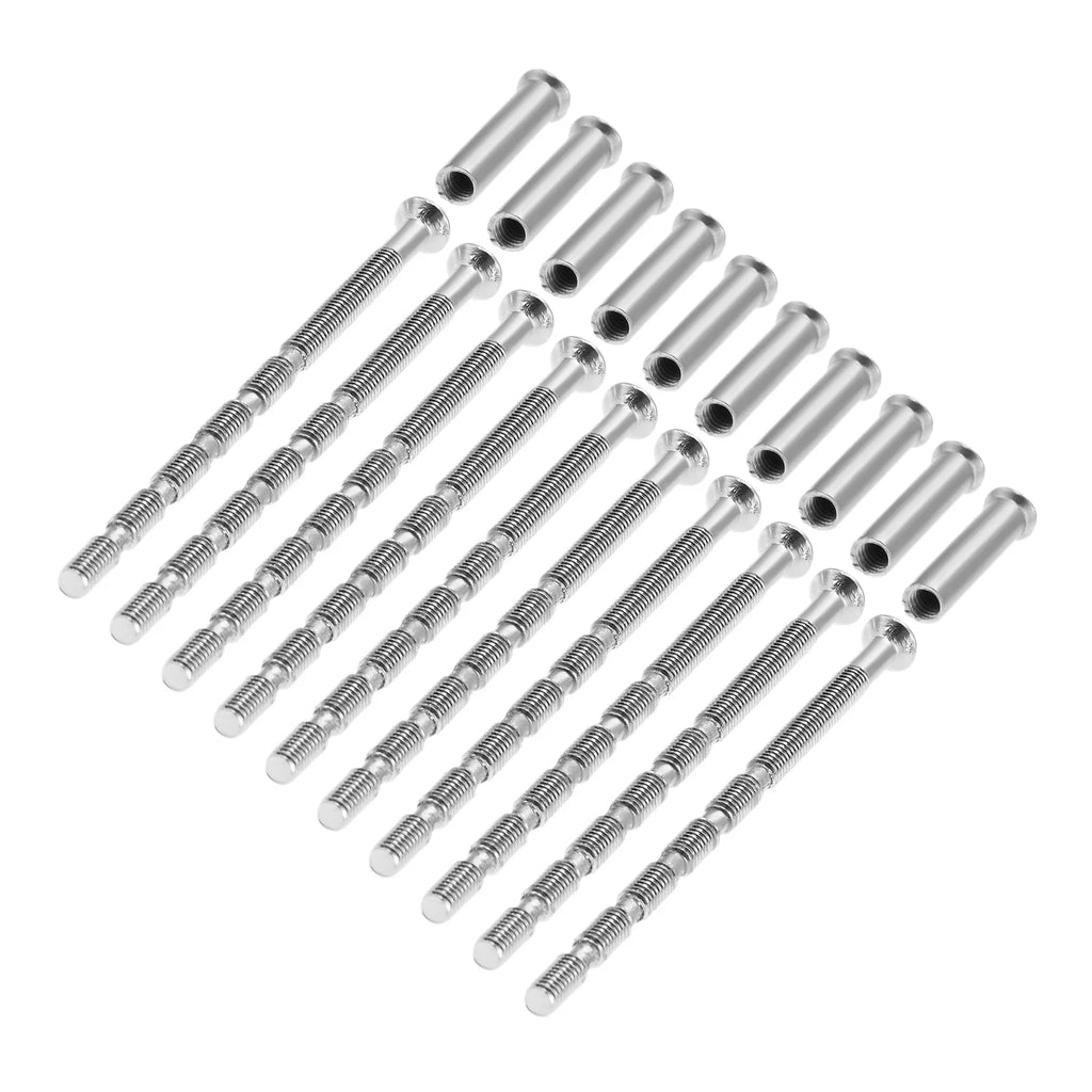 10 Sets M3*60mm Cross Countersunk Head Bamboo Screws with M3*16mm Nuts (5 Sections) for Knob Shades,terrace Knobs,door Knobs Oasis Select