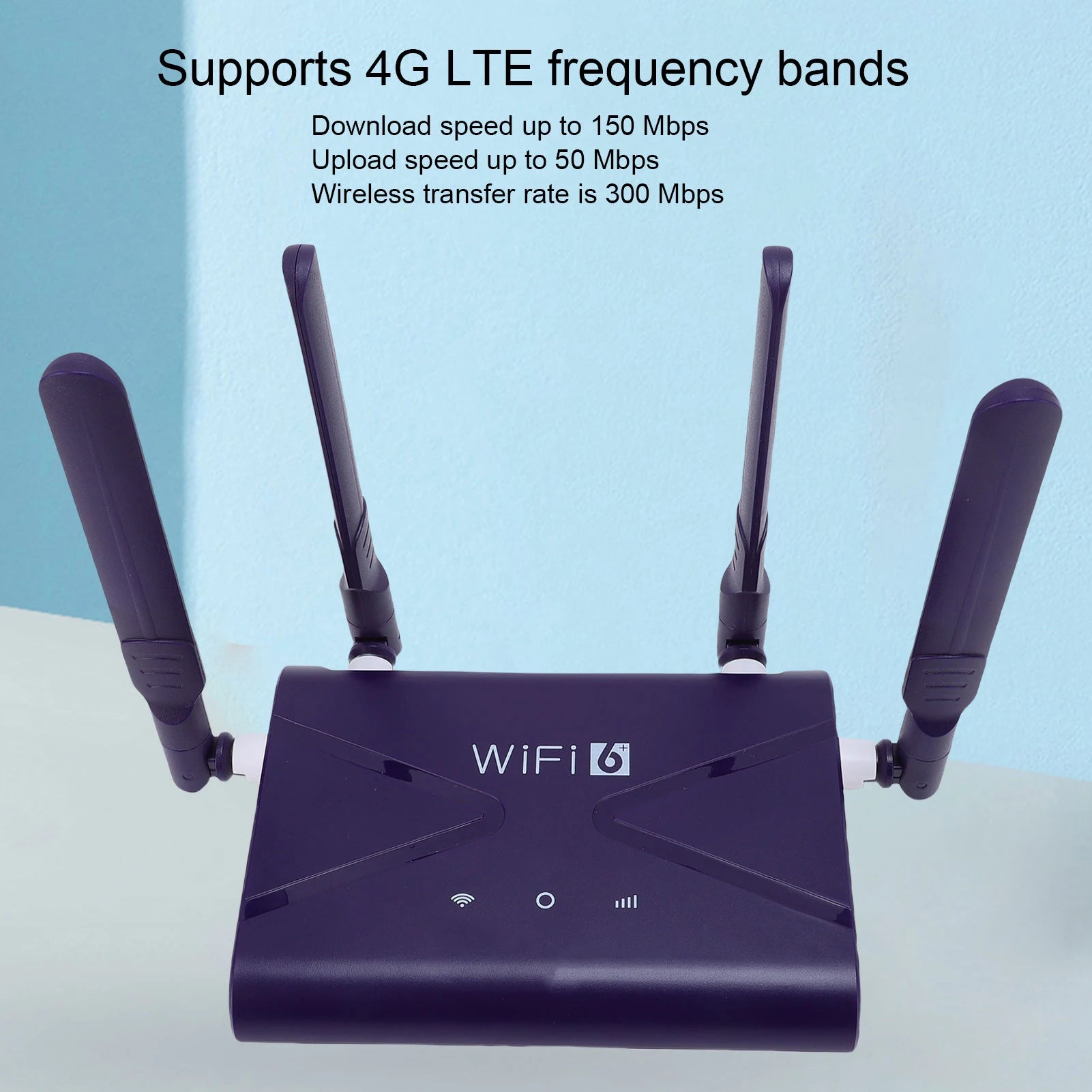 WiFi6 Wireless Router 300Mbps 4G 5G CPE LTE Router with SIM Card Slot 4 Antennae for Phone Laptop PC WiFi6 Wireless Router Oasis Select
