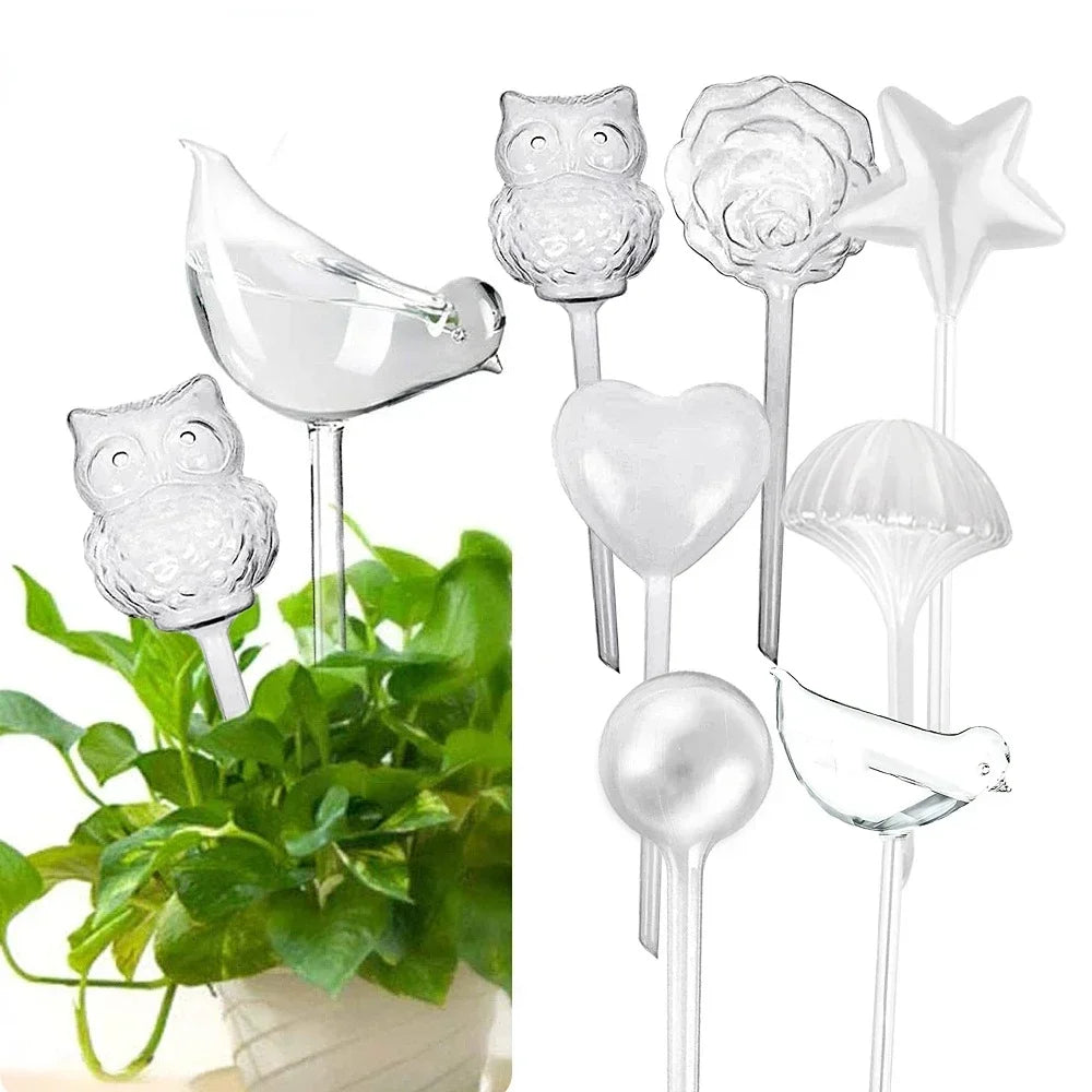 Auto Plants Drip Irrigation System Automatic Watering Spike Flower Indoor Household Garden Pot Waterers Self Watering Feeder Oasis Select 2PCS random shape