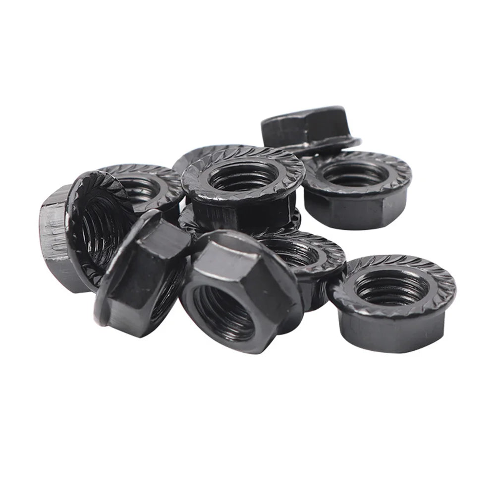 6PC Bicycle M8 Hex Nuts Square Hole Central Screw Crank Sprocket Seal Nut Steel Replace MTB Road Bikes Nut Bicycle Accessories Oasis Select