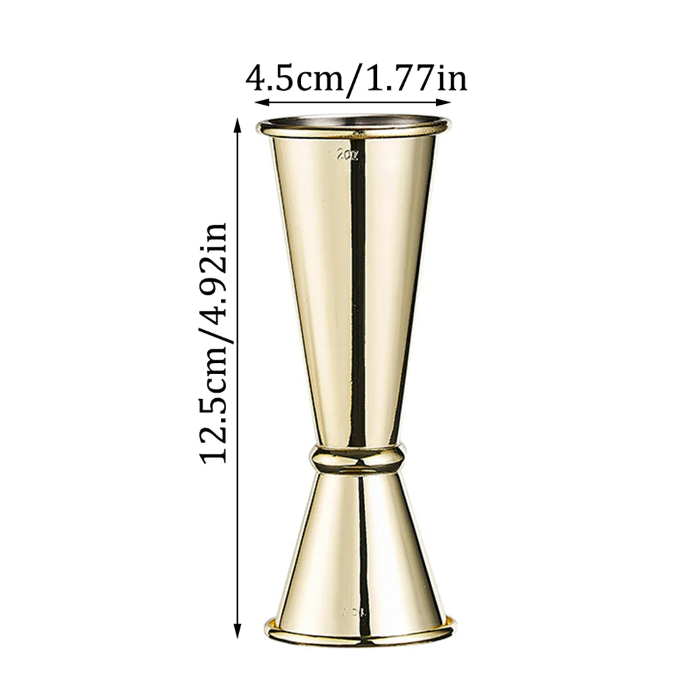Dual Shot Stainless Steel Cocktail Jigger | 1oz & 2oz Bar Measure