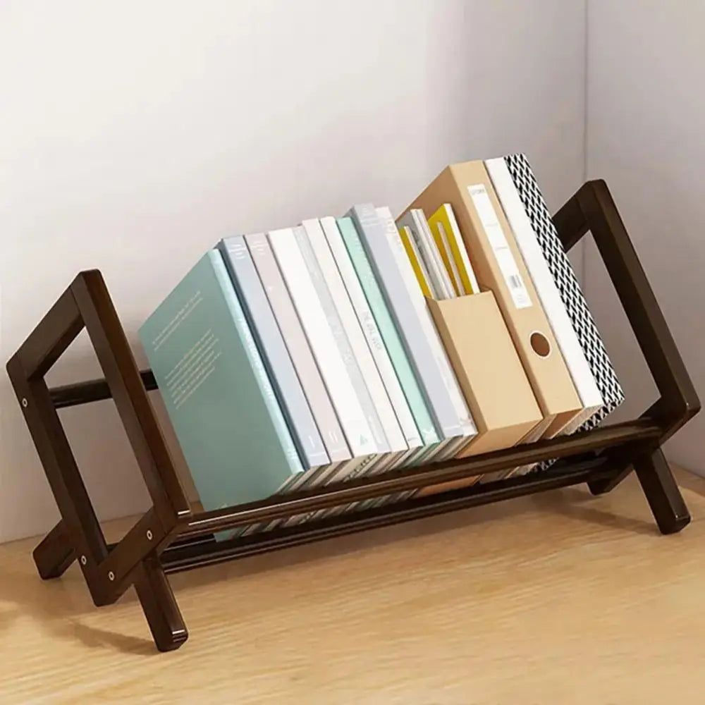 Bamboo Desktop Book & Magazine Display Shelf | Quick Assembly