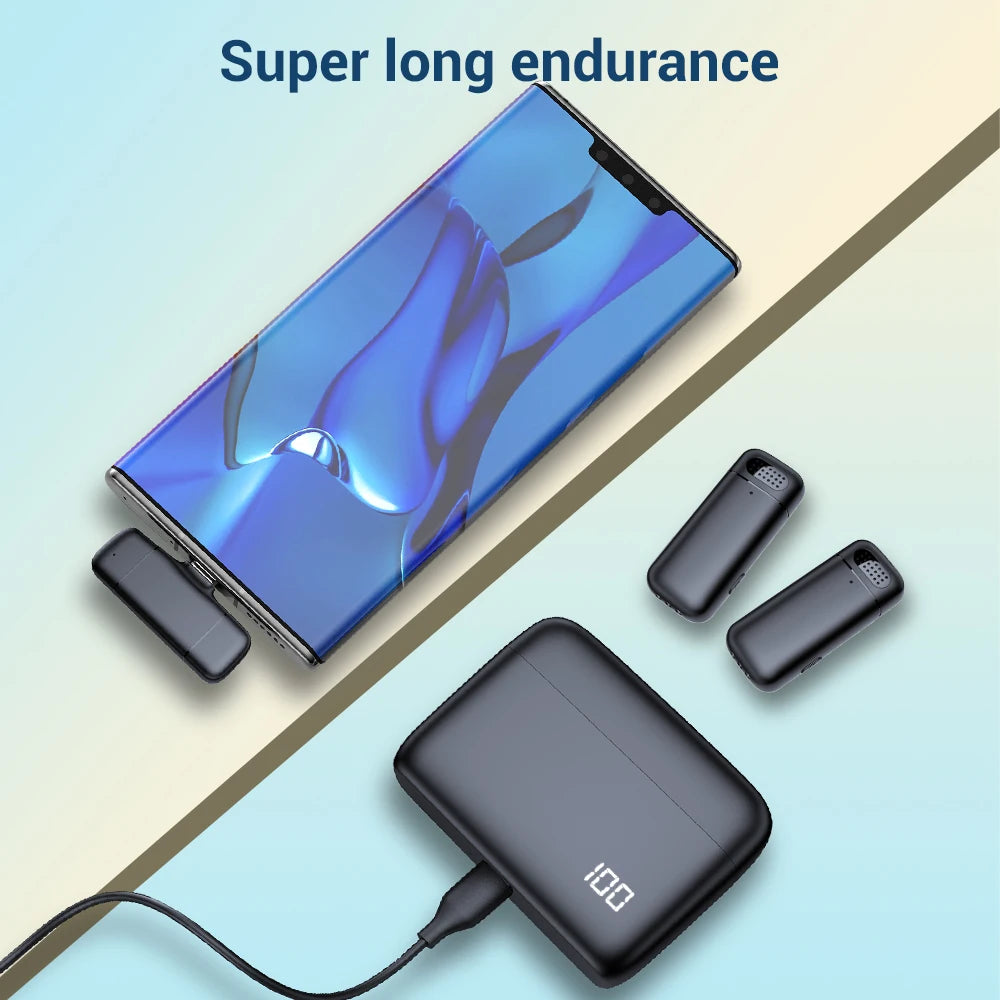 Wireless Dual Lavalier Mic – iPhone Android PC | AyeBeau