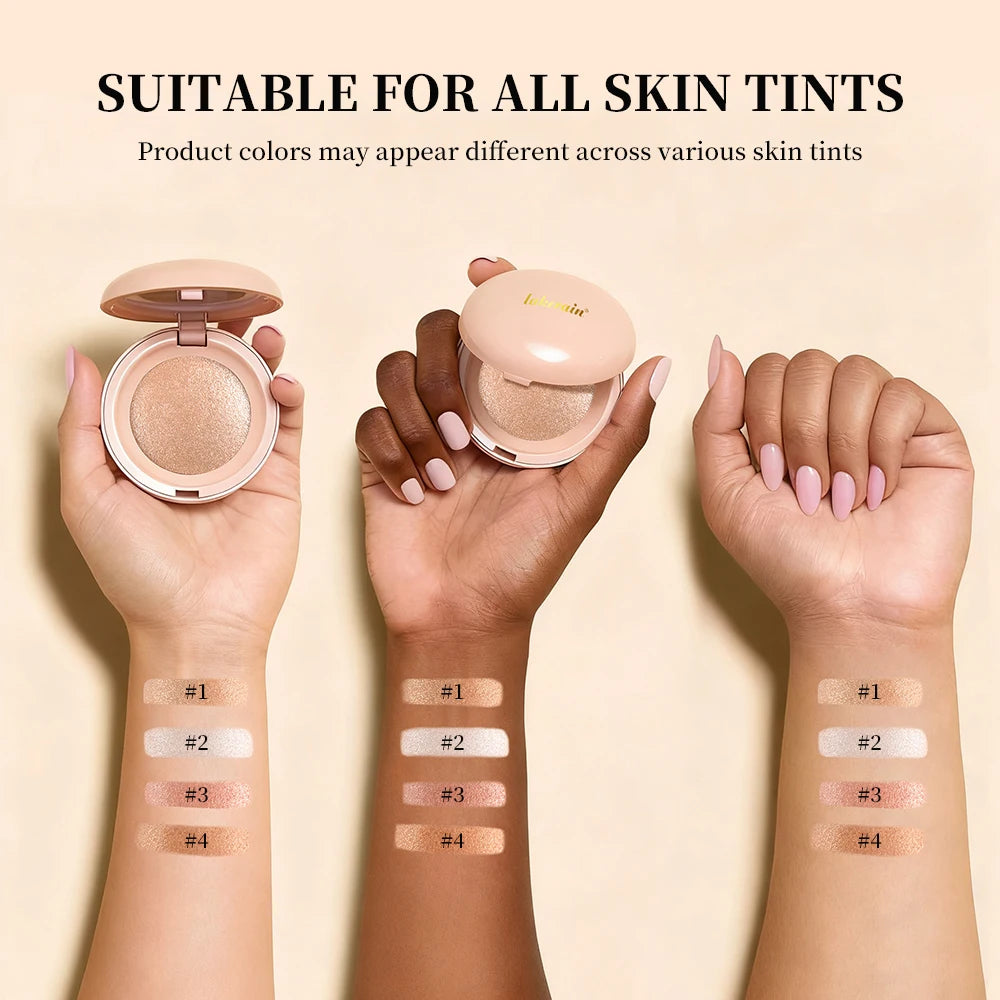 Silken Touch Highlighter Powder Long-Lasting Waterproof Highlighter Powder Glow Baked Shimmer Illuminator Contouring Glitter Oasis Select