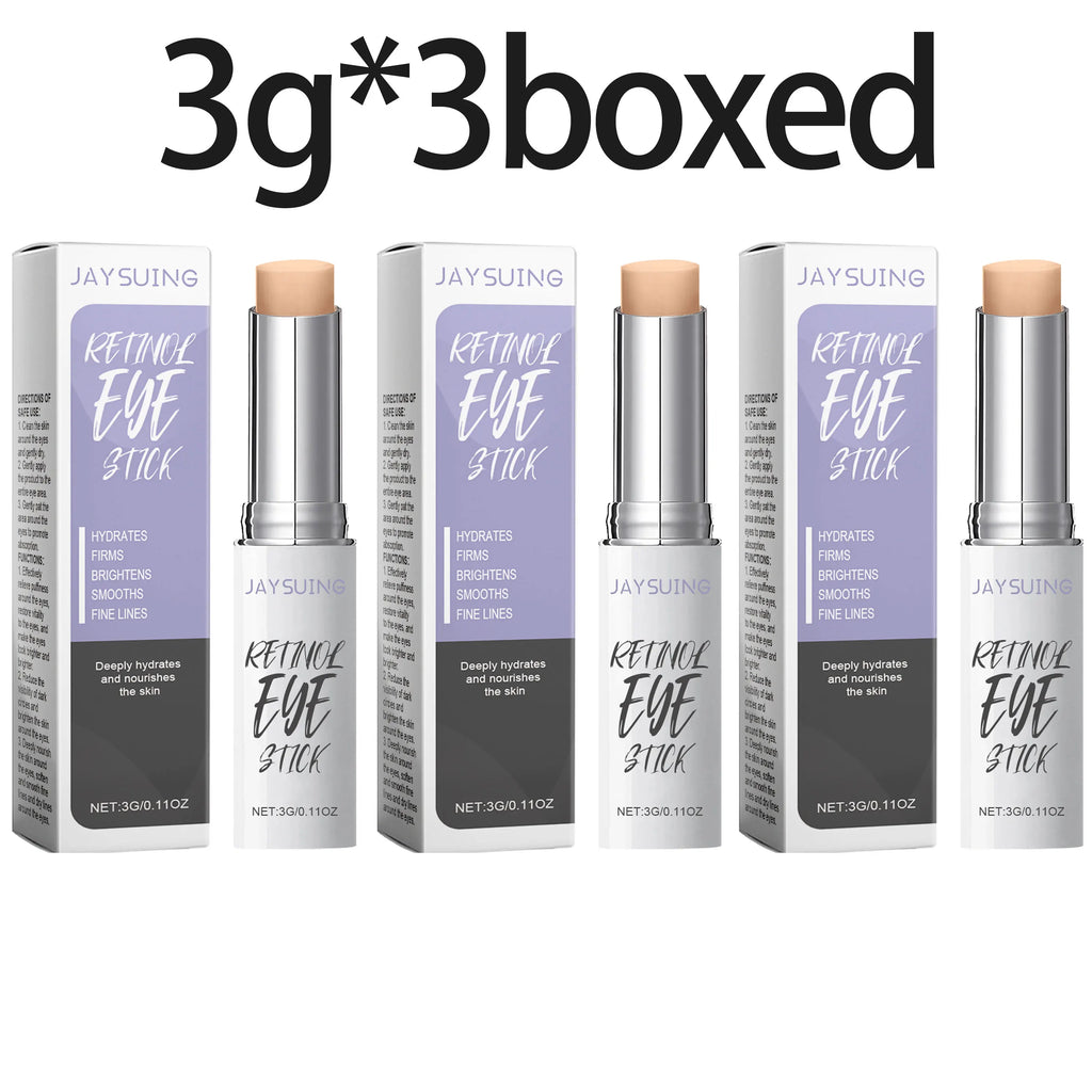 Retinol Eye Cream Stick Daily Moisturizing Long-lasting Hydration Soothing Eye Discomfort Nourishing Care for Surrounding Skin Oasis Select 3g X 3boxed