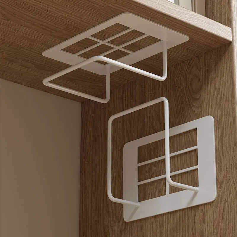 No-Drill Wall Mount Router Bracket – Iron Storage Shelf