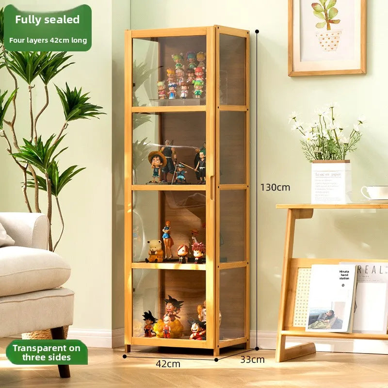 Figure Display Cabinet Acrylic Lego Model Toy Display Shelf Display Cabinet Cosmetics Non-Glass Household Shelf Oasis Select Fourth floor 42