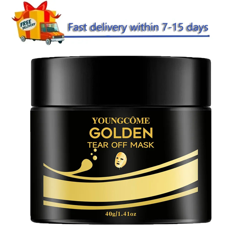 24K Gold Tear Off Mask Deep Cleansing Remove Blackheads Firming Skin Oil-Control Whitening Skin Care Moisturizing Masks Oasis Select 40g