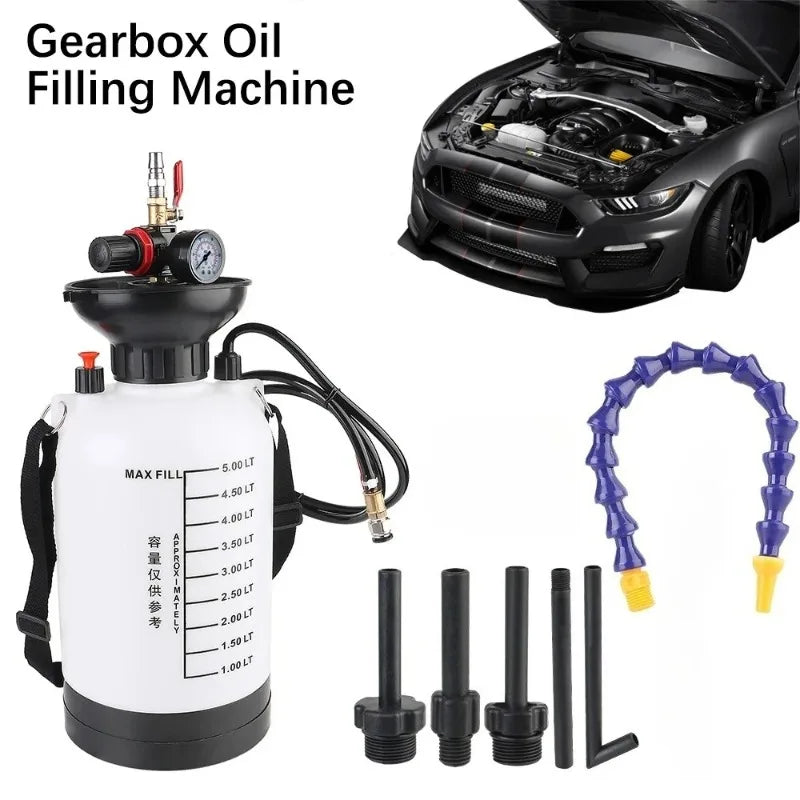 Portable 1000PSI Hand Oiler Machine 5L Large Capacity for Quick Gearbox Lubrication and Industrial Equipment Refueling Tool Oasis Select