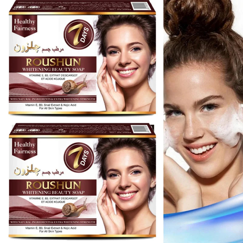 ROUSHUN Handmade Cleansing Soap Bar 2-Pack | Gentle & Deep Clean