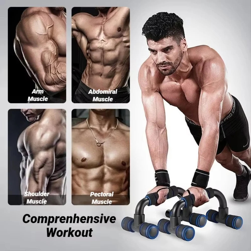 Non-Slip Push Up H-Shaped Support Bar Stand Home Fitness Power Rack Gym Handles Pushup Bars Exercise Arm Chest Muscle Training Oasis Select