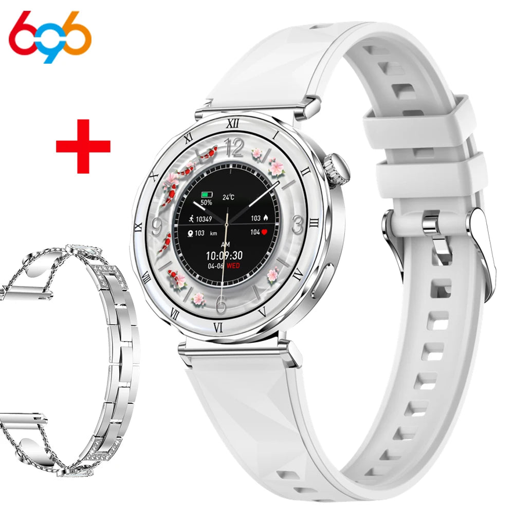 Women Smartwatch Information Push 1.19 Inch Amoled Screen Smart Watch Sleep Health Monitor Blue Tooth Call Sports Fitness Music Oasis Select SVWHS A SVZM