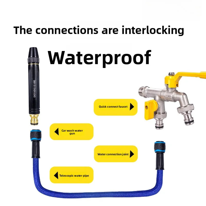 Multi Function High-Pressure Sprinkler Car Wash Flushing Garden Hose Tap Water Booster Adjustable Nozzle Gardening Tool Oasis Select