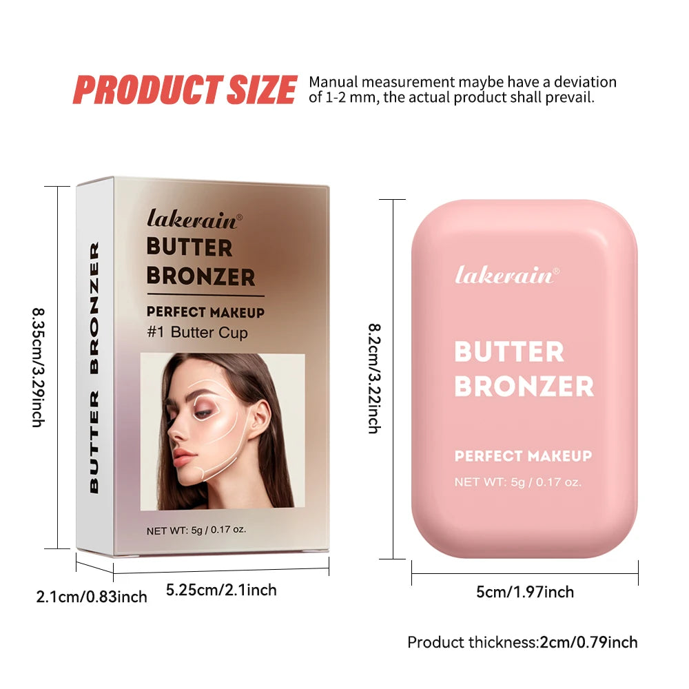 Single Color Butter Blush Matte Natural Cheek Tint Waterproof Face Contouring Cosmetics Blush Powder Face Soft Female Makeup Oasis Select