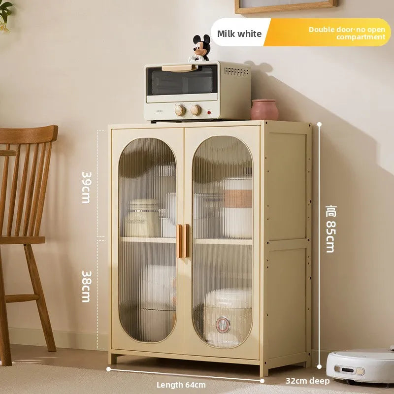 Tea Cabinet, Living Room Against the Wall Cabinet, Locker Storage, Low Cabinet, Kitchen Shelf, Household Dining Cabinet Oasis Select Milky white 64cm