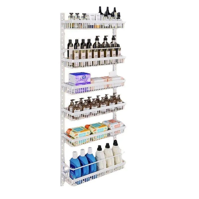 Multi-layer adjustable kitchen cabinet wall condiment seasoning rack No punching wall hanging storage shelf Oasis Select