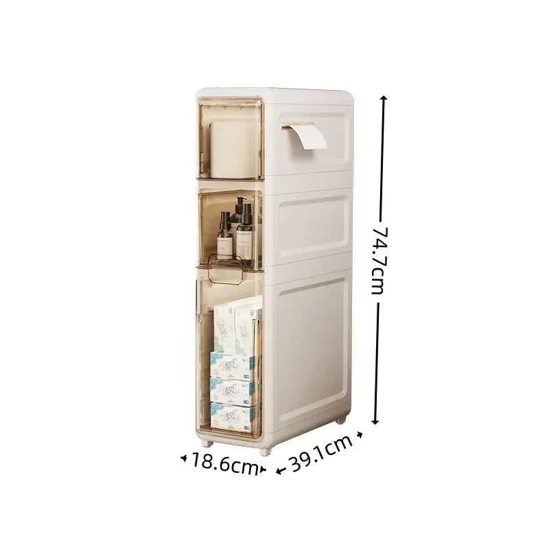 Multi-functional Crack Locker, Clothing Sundries, Drawer Type Storage Cabinet, Bathroom Gap, Layered Storage Cabinet Oasis Select A-Layer 3