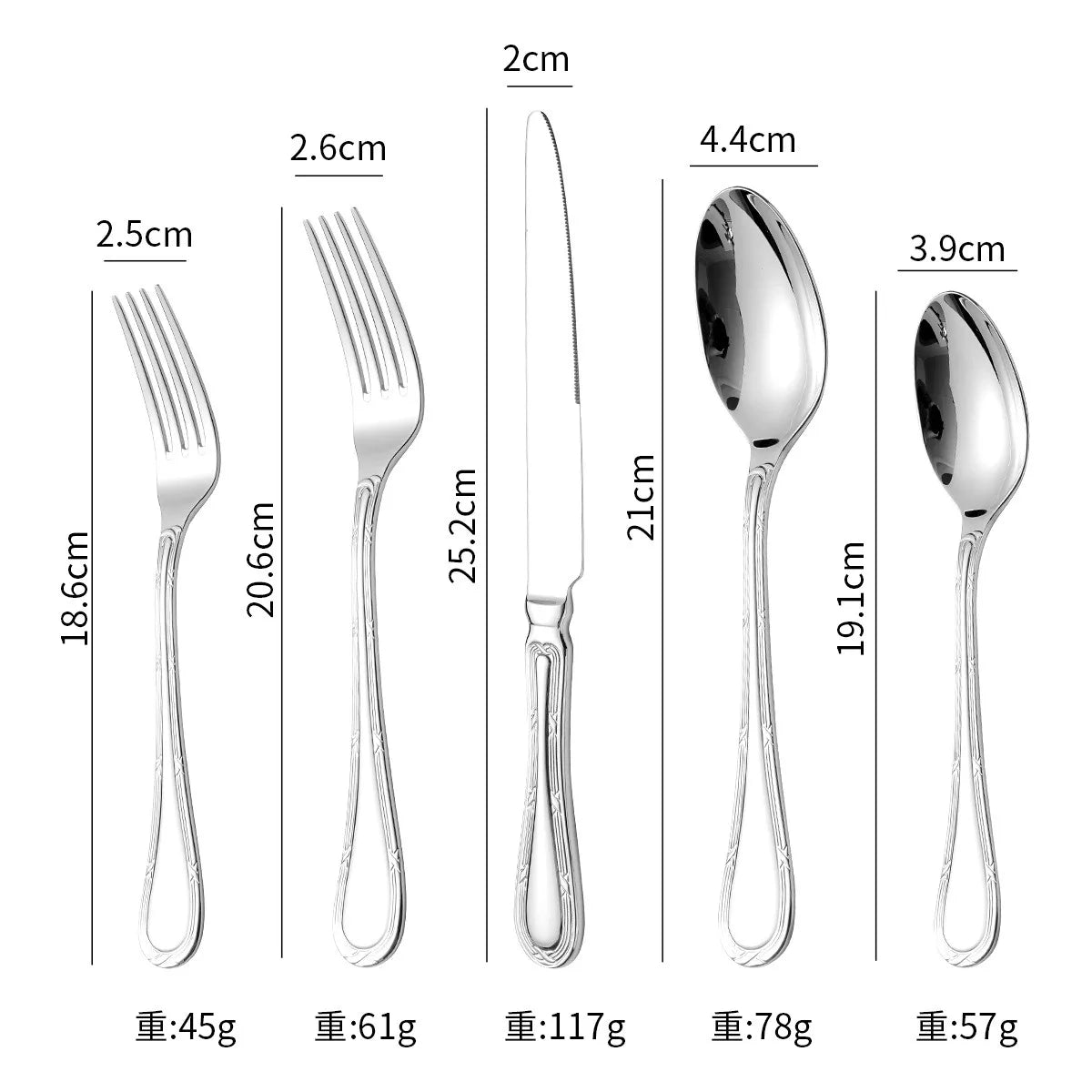 Luxury 18-10 Stainless Steel Flatware Set – Mirror Cutlery Flatware Cutlery Set Oasis Select